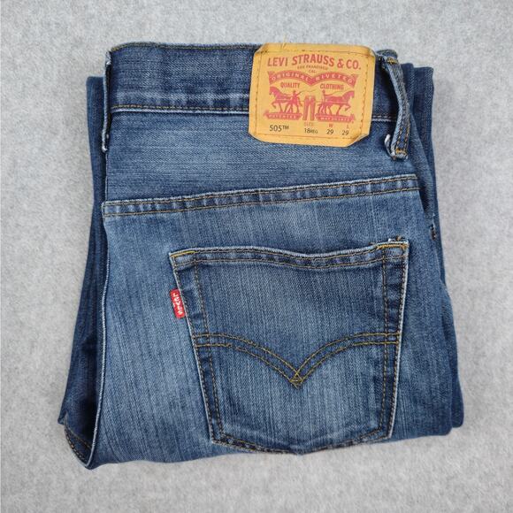 Levi's 505 Womens Size 18 Regular Classic Straight Leg 29x30 - Picture 1 of 16